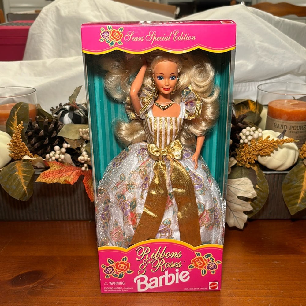 1994 “Ribbons & Roses” Barbie Doll Mattel #13911 Sears Special Edition